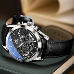Thumbnail Đồng hồ nam OLEVS 2876 chính hãng dây da bò chống thấm nước sâu hiệu ứng phát sáng 3