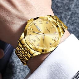 Thumbnail Đồng hồ nam OLEVS 9931 chính hãng chống nước thời trang dạ quang quà tặng bạn trai với hộp 3