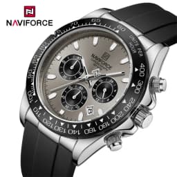 Thumbnail Đồng hồ nam sang trọng NAVIFORCE Đồng hồ thạch anh thể thao chống nước Dây đeo silicon Chronograph Đồng hồ đeo tay phát sáng 1
