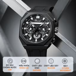 Thumbnail Đồng hồ nam thể thao DIZIZID chính hãng chống nước tốt - Dây silicon cao cấp - Chạy full kim và lịch ngày DZ79 3