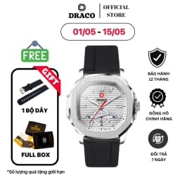 Thumbnail Đồng Hồ Nam - Thương Hiệu Việt Draco D22-DD06 - " Decision" Bạc - đồng hồ thể thao nam, chính hãng 1