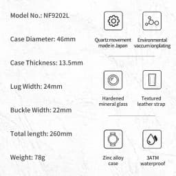 Thumbnail Đồng Hồ NAVIFORCE 100% Chính Hãng Chống Thấm Nước Với Dây Đeo Da Thời Trang Cao Cấp Dành Cho Nam 2