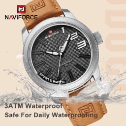 Thumbnail Đồng Hồ NAVIFORCE 100% Chính Hãng Chống Thấm Nước Với Dây Đeo Da Thời Trang Cao Cấp Dành Cho Nam 4