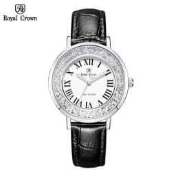 Thumbnail Đồng hồ nữ chính hãng dây da Royal Crown 2611 chống nước, đính đá cao cấp, đeo tay đẹp, sang chảnh 1