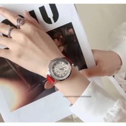Thumbnail Đồng hồ nữ chính hãng dây da Royal Crown 2611 chống nước, đính đá cao cấp, đeo tay đẹp, sang chảnh 3