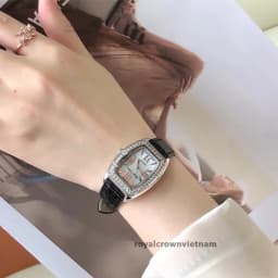 Thumbnail Đồng hồ nữ chính hãng dây da Royal Crown 3635 mặt ovan chống nước, đính đá cao cấp, đẹp, sang chảnh 4