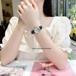 Thumbnail Đồng hồ nữ chính hãng dây da Royal Crown 6305 mặt nhỏ chống nước, đính đá cao cấp đẹp, thời trang 4