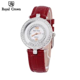 Thumbnail Đồng hồ nữ chính hãng dây da Royal Crown 3628 chống nước, đính đá cao cấp đẹp, sang chảnh 1