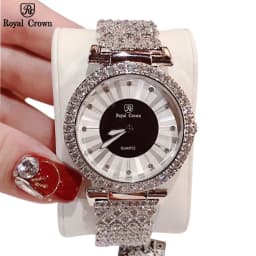 Thumbnail Đồng hồ nữ chính hãng dây thép Royal Crown 4611 chống nước, đính đá cao cấp, đeo tay đẹp, sang chảnh 1
