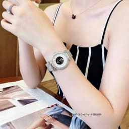 Thumbnail Đồng hồ nữ chính hãng dây thép Royal Crown 4611 chống nước, đính đá cao cấp, đeo tay đẹp, sang chảnh 3