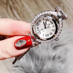 Thumbnail Đồng hồ nữ chính hãng Royal Crown 4610 dây thép đính đá cao cấp, chống nước, đeo tay đẹp, sang chảnh 4