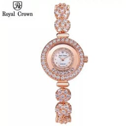 Thumbnail Đồng hồ nữ chính hãng Royal Crown 5308 dây thép đính đá cao cấp, chống nước, đeo tay đẹp, sang chảnh 1