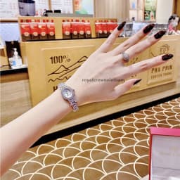 Thumbnail Đồng hồ nữ chính hãng Royal Crown 2527 dây thép đính đá cao cấp, chống nước, đeo tay đẹp, sang chảnh 2