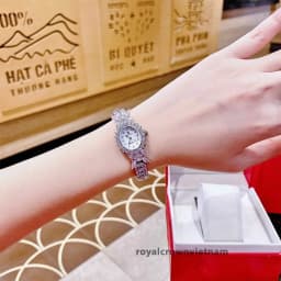 Thumbnail Đồng hồ nữ chính hãng Royal Crown 2527 dây thép đính đá cao cấp, chống nước, đeo tay đẹp, sang chảnh 3