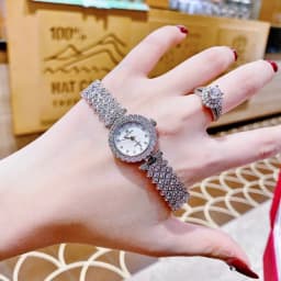 Thumbnail Đồng hồ nữ chính hãng Royal Crown 6305L dây thép đính đá cao cấp, chống nước, đẹp, sang chảnh 4