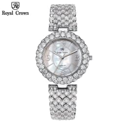 Thumbnail Đồng hồ nữ chính hãng Royal Crown 2607 dây thép đính đá cao cấp, chống nước, đeo tay đẹp, sang chảnh 1