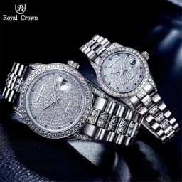 Thumbnail Đồng Hồ Nữ Chính Hãng Royal Crown 3594 Dây Thép Không Gỉ Chống Nước Chống Xước 4
