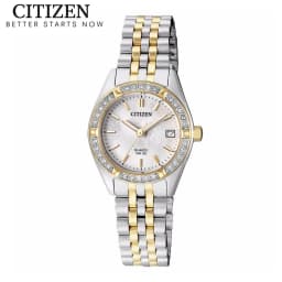Thumbnail Đồng Hồ Nữ Citizen Pin-Quartz Đính Đá Swarovski Dây Thép Không Gỉ EU6064-54D - Mặt Xà Cừ (26mm) 1