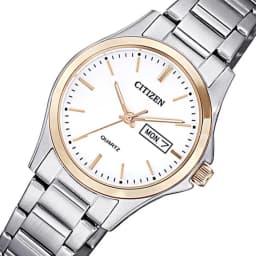 Thumbnail Đồng Hồ Nữ Citizen Pin-Quartz Dây Thép Không Gỉ EQ0596-87A - Mặt Trắng (27.5mm) 1