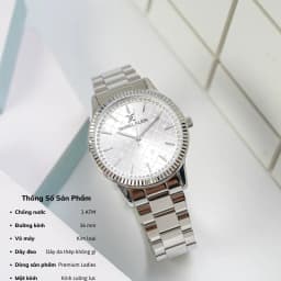 Thumbnail Đồng hồ nữ Daniel Klein Watch DK.1.12540 mặt nhỏ đính đá, kính cứng, chống xước, chống nước, dây thép đeo tay cao cấp. 1