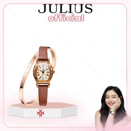 Thumbnail Đồng hồ nữ dây da nâu Julius JA-544, vòng tay & dây da đồng hồ| Julius Official 1
