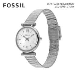 Thumbnail Đồng hồ nữ Fossil Carlie dây kim loại, mặt xà cừ 29 MM, màu bạc, ES4432 4