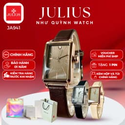 Thumbnail Đồng hồ nữ Ja-941 Julius Hàn Quốc Mặt size 2,1 x 3cm dây da ( 3 màu) 1