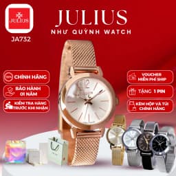 Thumbnail Đồng Hồ Nữ JULIUS Hàn Quốc chính hãng JA-732 size mặt 2,8cm (5 màu) 1