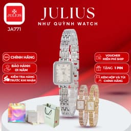 Thumbnail Đồng hồ nữ Julius Hàn Quốc Ja-771 mặt size 1,8cm x 2,1cm dây thép ( 3 màu) 1
