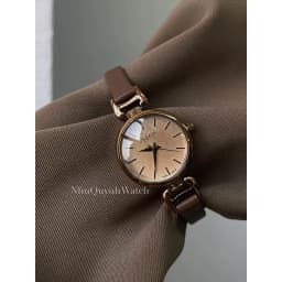 Thumbnail Đồng hồ nữ Julius Hàn Quốc Ja-925 size mặt 2,6cm dây da (Nâu) 2