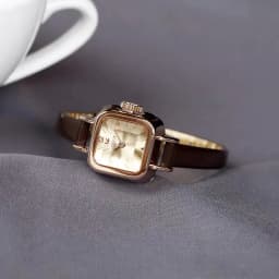Thumbnail Đồng hồ nữ Julius Hàn Quốc JA-496 dây da size mặt 2cm (Nâu) 2