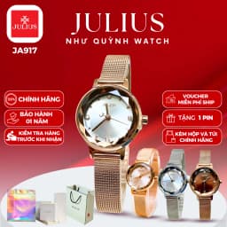 Thumbnail Đồng Hồ Nữ Julius Hàn Quốc Dây Thép JA-917 size mặt 2,5cm (4 màu) 1