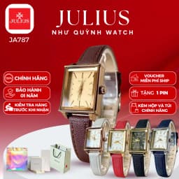 Thumbnail Đồng Hồ Nữ Julius Hàn Quốc Dây Da JA-787 size mặt 2,4 x 1,9cm (5 màu). 1