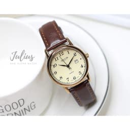 Thumbnail Đồng Hồ Nữ Julius JA-508 Hàn Quốc size mặt 3,2cm Dây Da (Nâu Vàng) 3