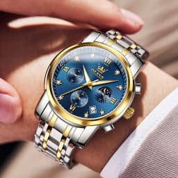 Thumbnail Đồng hồ OLEVS 2858 nam đa chức năng thời trang dây đeo bằng thép không gỉ 2