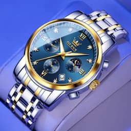 Thumbnail Đồng hồ OLEVS 2858 nam đa chức năng thời trang dây đeo bằng thép không gỉ 4