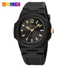 Thumbnail Đồng hồ Quartz SKMEI 1717 chống thấm nước thiết kế đơn giản với dây đeo bằng silicon thời trang cho nam và nữ 2