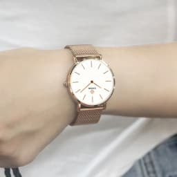 Thumbnail Đồng Hồ Quartz WWOOR Chất Liệu Thép Không Gỉ Mạ Vàng Hồng Chống Thấm Nước Reloj Mujer-8840 2