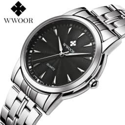Thumbnail Đồng Hồ Quartz WWOOR Chống Thấm Nước 30M Chất Liệu Thép Không Gỉ 8028 1