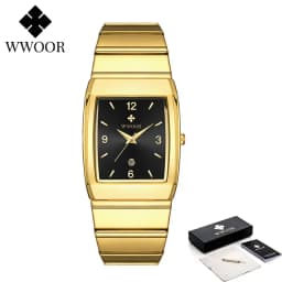 Thumbnail Đồng Hồ Quartz WWOOR Mạ Vàng Chống Thấm Nước Chất Liệu Thép Không Gỉ 8888 4