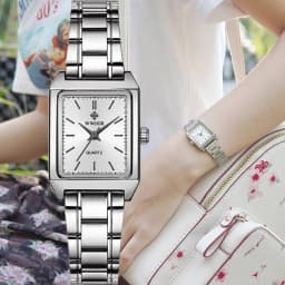 Thumbnail Đồng Hồ Quartz WWOOR Mặt Chữ Nhật Nhỏ Sang Trọng 8850 2