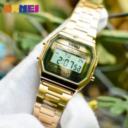 Thumbnail Đồng hồ SKMEI 1123 dây thép sang trọng mặt led tráng gương cảm ứng cao cấp dành cho giới trẻ/ nam và nữ 2