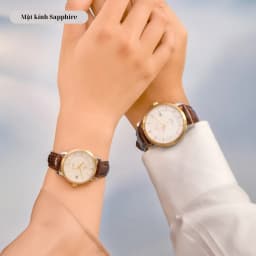 Thumbnail Đồng hồ Sunflame Watch Twilight MJOS00-B mặt kính Sapphire chống xước, chống nước 5 ATM, dây da đeo tay mẫu đôi nam nữ 2