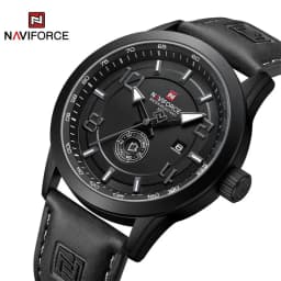 Thumbnail Đồng hồ thạch anh quân sự thể thao bằng da kỹ thuật số tương tự NAVIFORCE dành cho nam (Phiên bản nâng cấp kèm hộp gốc) Jam Tangan 1