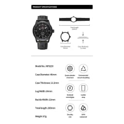 Thumbnail Đồng hồ thạch anh quân sự thể thao bằng da kỹ thuật số tương tự NAVIFORCE dành cho nam (Phiên bản nâng cấp kèm hộp gốc) Jam Tangan 2