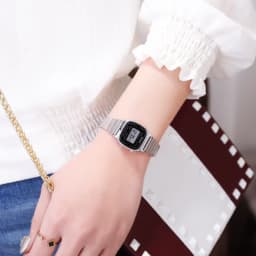 Thumbnail Đồng hồ thời trang nữ SKMEI Màn hình kỹ thuật số chống nước 30m Đồng hồ điện tử dây thép không gỉ 1901 4