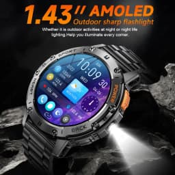 Thumbnail Đồng hồ thông minh LIGE AMOLED 1.43 inch Màn hình cảm ứng toàn diện Cuộc gọi Bluetooth Đồng hồ tùy chỉnh Mặt theo dõi huyết áp nhịp tim 1