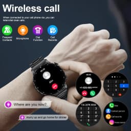 Thumbnail Đồng hồ thông minh LIGE Nam Cuộc gọi Bluetooth 1,53 inch Cảm ứng toàn màn hình Chống nước Theo dõi sức khỏe Theo dõi sức khỏe 2