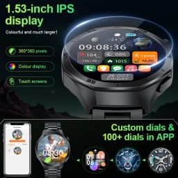 Thumbnail Đồng hồ thông minh LIGE Nam chính hãng 1,53 Inch Thể thao chống nước Cuộc gọi Bluetooth Giám sát oxy trong máu 1