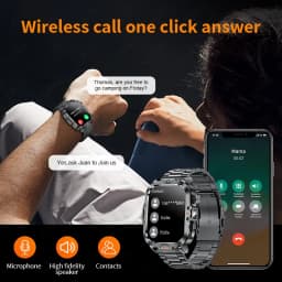 Thumbnail Đồng hồ thông minh LIGE V17 Nam LED FlashLight Mặt số tùy chỉnh Cuộc gọi Bluetooth Giám sát sức khỏe Chống nước 1